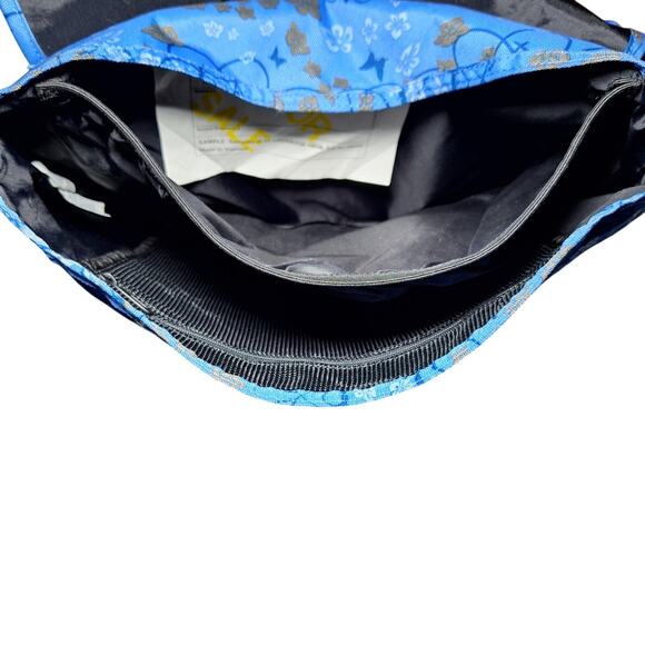 Nike Escape Sample Messenger Bag Blue Floral Embroidered Shoulder Laptop Book - Picture 7 of 11